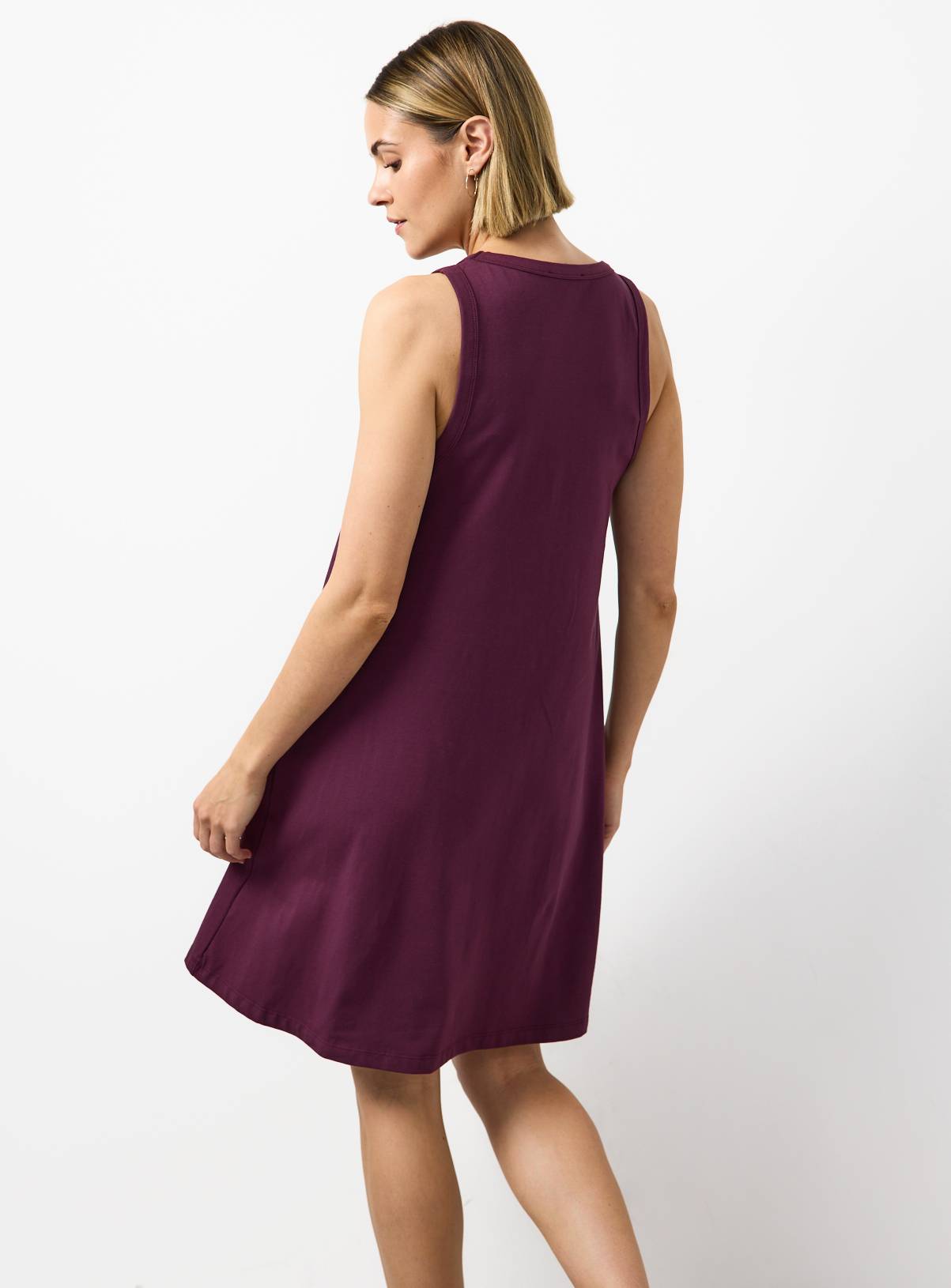 Purple Jersey Mini Panel Dress 8 - Image 4